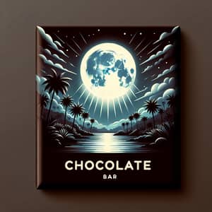 Chocolate Bar Packaging with Full Moon Reflection