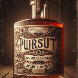 Pursuit United Double Oaked Bourbon - Vintage Label Design