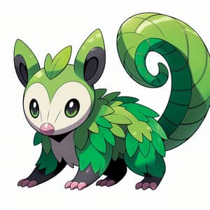 Grass-Type Opossum Pokémon | Leaf-Eared Starter Character