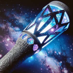 Lightstick with Stars and Patterns in Blue, Purple, and White Colors
