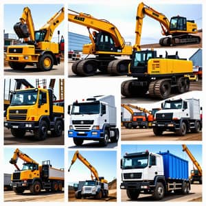 Construction Vehicles: Excavator, Crane, Truck | Company Iconography