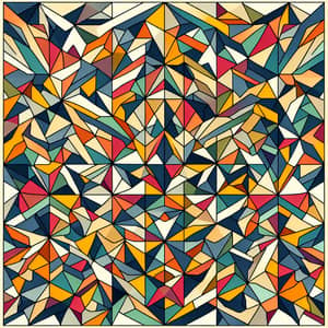 Colorful Triangle Tessellation | Geometric Mosaic Design