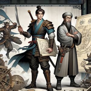 Ancient Chinese Swordsman and Inventor: Tale of Power and Ingenuity