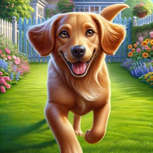 Playful and Lively Medium-Sized Dog | Golden-Brown Coat