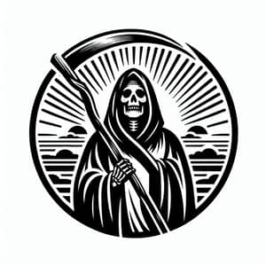 Grim Reaper Stencil Tattoo: Embodying Life's Time