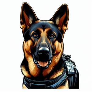 Robust German Shepherd Police Dog | Expert Law Enforcement Canine