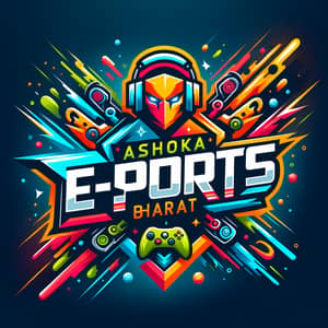 Ashoka Bharat eSports Logo Design | Vibrant & Energetic Gaming Branding