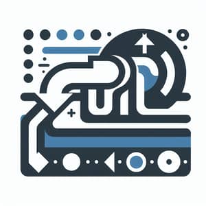 Abstract Data Pipeline Icon: Flow, Transformation, Integration