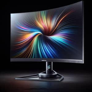 Sleek Samsung Curved Monitor with Built-in Speakers