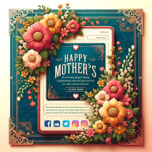 Mother's Day Social Media Design | Heartwarming Message & Flowers