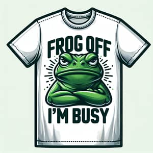 Fun Frog T-Shirt Design | Frog Off I'm Busy
