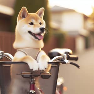 Shiba Inu Riding Bicycle - Cute Dog Biking!