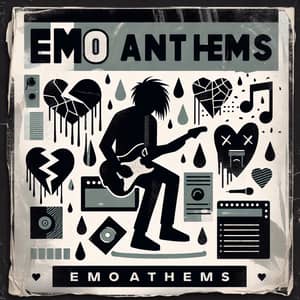 Emo Anthems Playlist Cover: Raw & Expressive Design