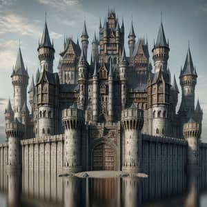 Majestic Medieval Castle - Towering Stone Fortress and High Spires