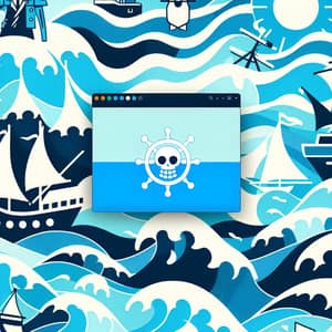 Original Nautical-Inspired Desktop Wallpaper Design