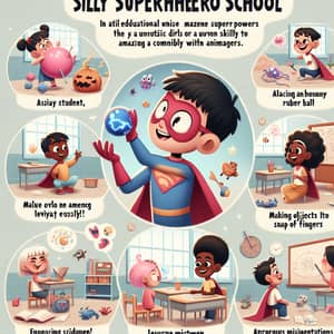 The Silly Superhero School: Kids with Wacky Powers & Endearing Mayhem