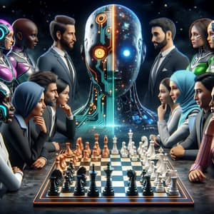 Sci-Fi Themed Chess Game: Balanced Face-off between Humans and AI