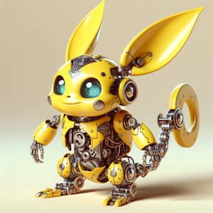 Pikachu Bot with Drive - Modern Robotic Illustration