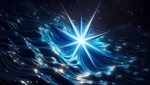 Shiny Blue Ocean Star - Radiant Celestial Beauty