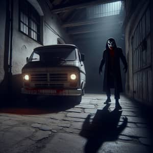 Menacing Vampire in Dark Alley: Suspense and Shadows
