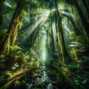 Vibrant Corridor in Ecuadorian Amazon Rainforest | Canon EOS R5