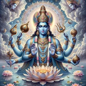 Lord Vishnu: Regal Depiction in Hindu Mythology