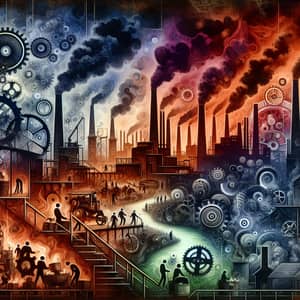 Abstract Representation of the Industrial Revolution