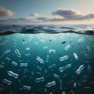 Sea Pollution: Plastic Bottles and Tiny Fish