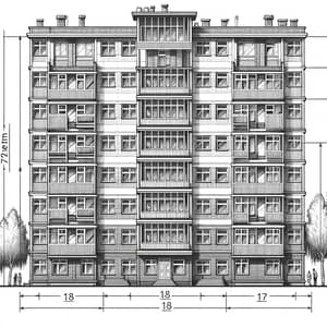 Two-Story Dormitory Building Design | 18m x 18m | 3m Height