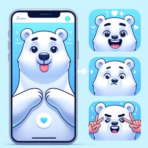 Pepe-inspired Virtual Polar Bear Illustration | Playful Digital Art