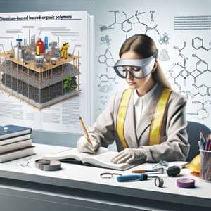 Caucasian Woman Researcher Producing Titanium-Based Organic Polymers