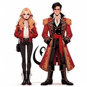 Sheriff and Naval-Style Coat Characters from Fairy Tale TV Show