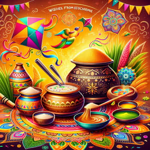 Colorful Pongal and Makara Sankranti Festival Celebrations