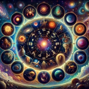 Intergalactic Zodiac: Celestial Bodies of 12 Signs | Mystical Illustration