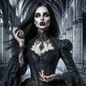 Ethereal Female Vampire in Gothic Style | Immortal Beauty