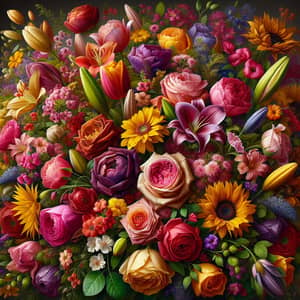 Exquisite Flower Bouquet in Vibrant Colors | Beautiful Floral Mix