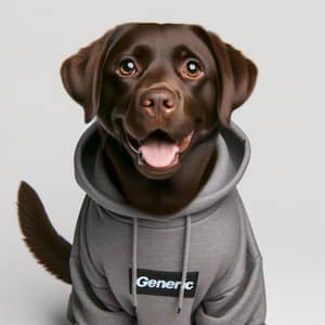 Chocolate Labrador Dog in Nike Hoodie | Cute Pet Fashion