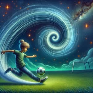 Eliyan Playing Football in Space | Cosmic Soccer Fun