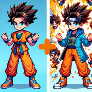 Naruto and Goku Fusion Image | Powerful Animated Characters