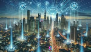 Futuristic Cityscape | High-Speed Wifi Technology