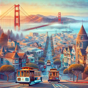 San Francisco Landmarks & Morning Hues: A Vibrant Scene