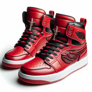 Red Jordan 1 Travis Scott High-Top Sneakers | Unique Design