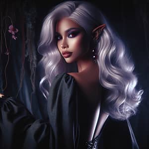 Enigmatic Young Drow Woman | Dark Fantasy Seduction