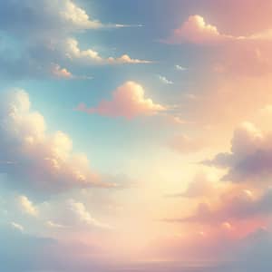 Pastel Background with Ethereal Clouds