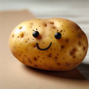 Potato with Face Drawing - Fun Food Art