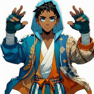 African-American Teenage Anime Prince: Royalty Street Fighter