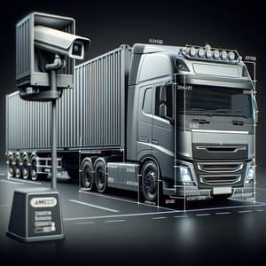 AI CCTV Camera Detecting License Plate & Container Isocode on Truck