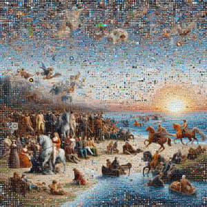 Classic Painting Mosaic from Social Media Photos