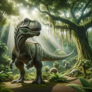 Mesozoic Dinosaur in Ancient Forest | Prehistoric Scene