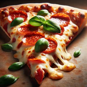 Delicious Pepperoni Pizza with Melted Mozzarella Cheese